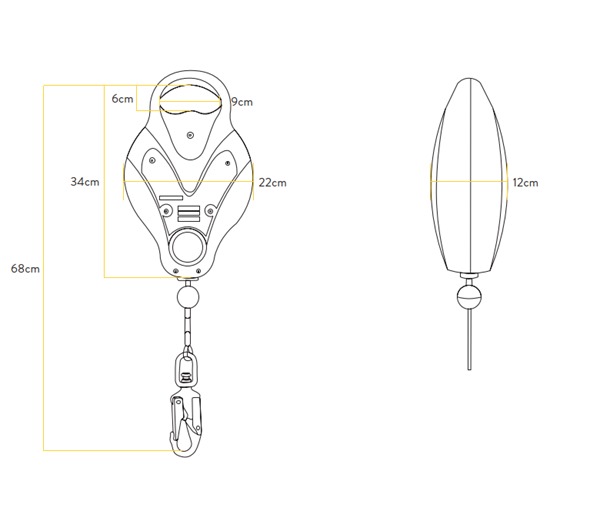 Ridgegear | RGA4 | Fall Arrest Block with Recovery Winch–15m