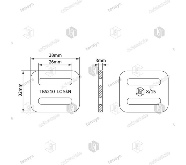 Tensys® · 25mm · 1000daN · Three Bar Slide