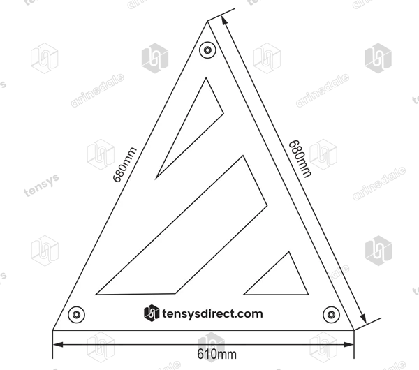 Tensys® Small Load Projection Marker - Rear with 3-Point Magnetic Fixing