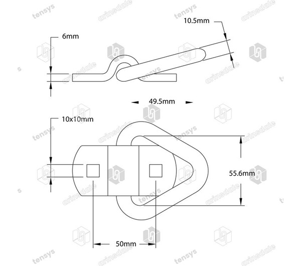 Tensys® · Lashing Ring - Bolt On · 5000daN
