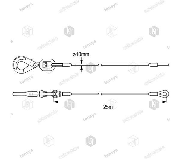 Premier Winch Wire Ropes · Eye Swivel Self Locking Hook