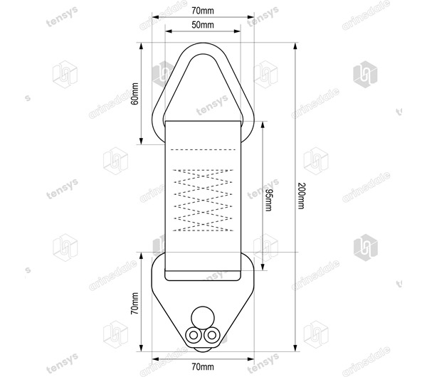 Lashing Extension/Rope Tie Off with Captive Endfitting