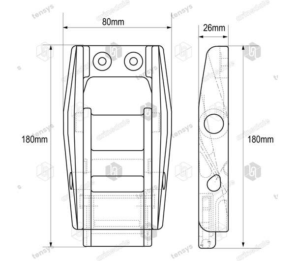 Stronghold · 45mm · 1000daN · Overcentre Buckle - Clip Closure