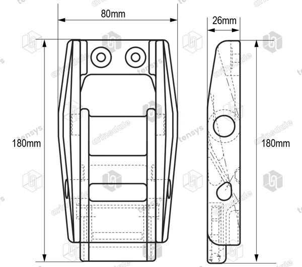 Stronghold · 45mm · 1000daN · Overcentre Buckle - Clip Closure