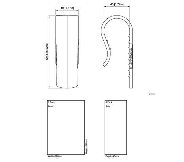 Dynello 50mm 8 Pack Plastic Clips