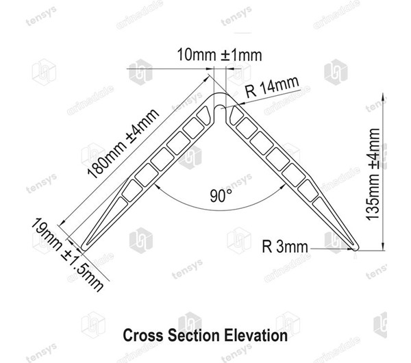 Tensys® · 800mm · Heavy Duty · Plastic Corner Protector · Orange
