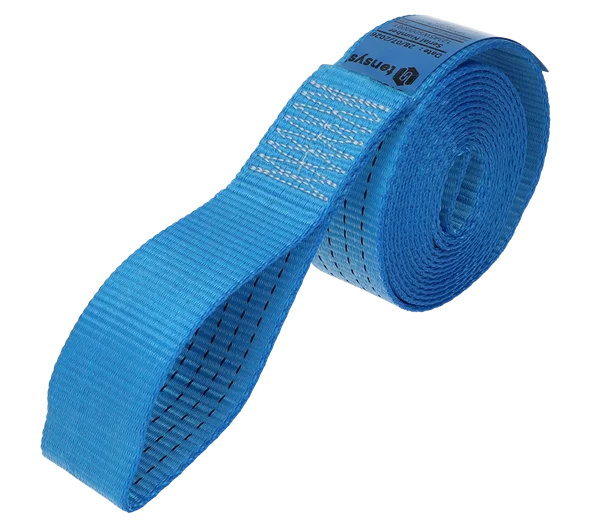 Blue · 50mm · 3.5 metre Strap · 150mm sewn flat loop
