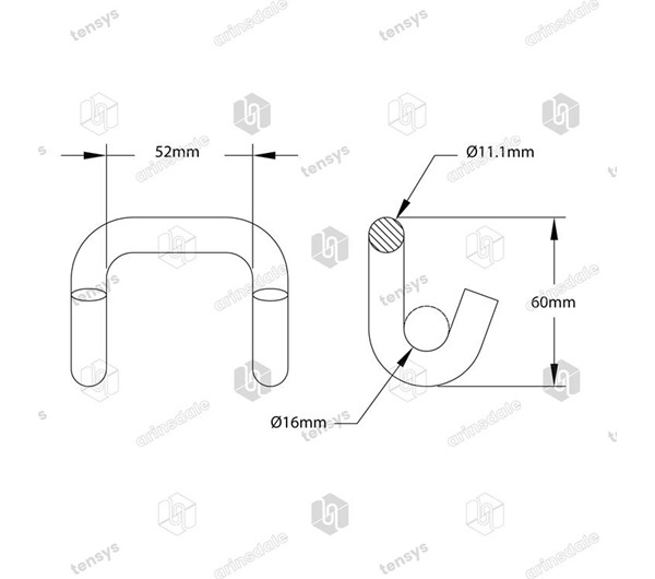 Tensys® · 50mm · 5000daN · Rave Hook