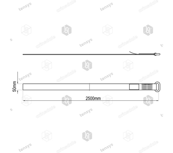 50mm · 4000daN · Spectacle Lift Straps - Oval Link