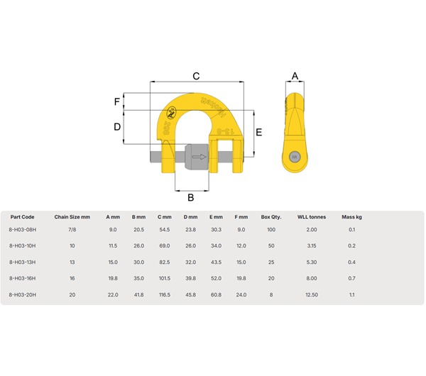 Hack8 Half Coupling Link