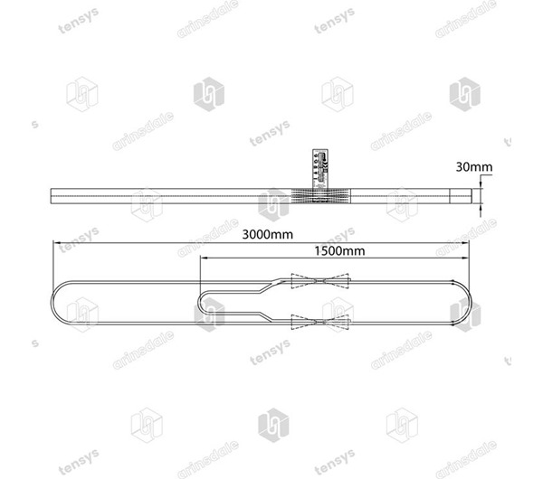 Tensys® · 30mm · 1.0 Tonne · Flat Web Sling - Endless · Dual Lift Loops