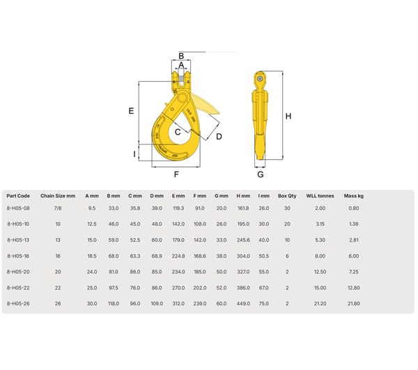 Hack8 Clevis Self Locking Hook