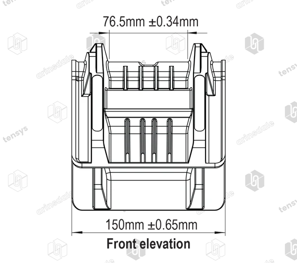 50mm · HD - Plastic Corner Protector · Black