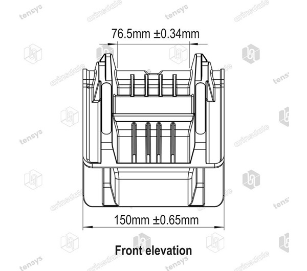 Tensys® · 50mm · HD - Plastic Corner Protector · Black