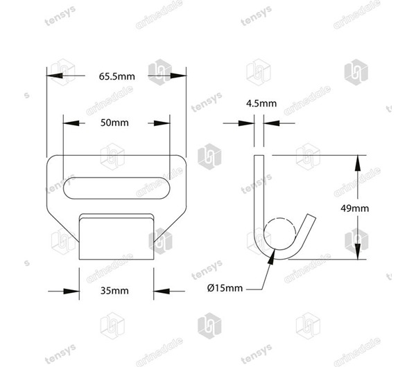 Tensys® · 50mm · 1000daN · Combi Hook