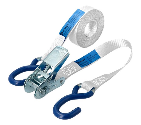 Tensys® · 25mm · 800daN · PH · Ratchet Lashing System · S-Hooks · White