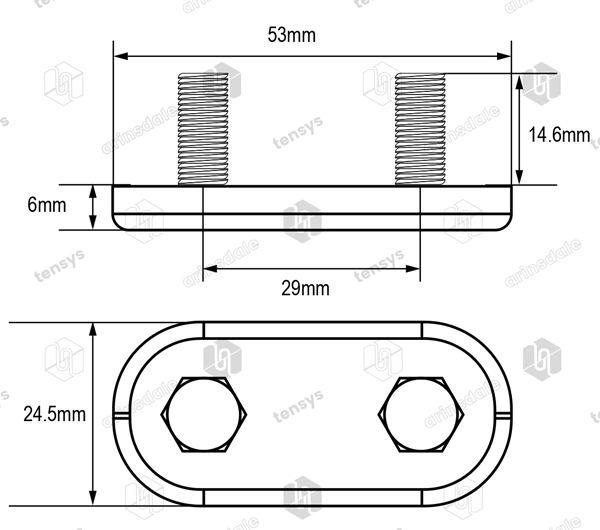 Buckle Fixing Plate · 28.2mm