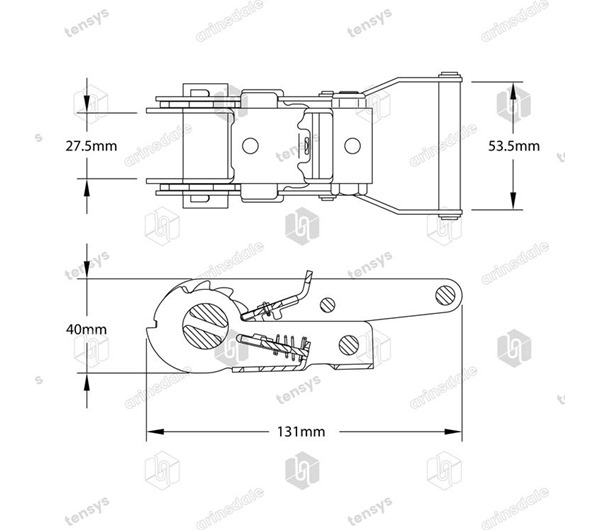 Tensys® · 25mm · 1500daN · Wide Handled Ratchet · WH