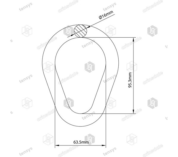 Tensys® · 50mm · 6400daN · Pear Link