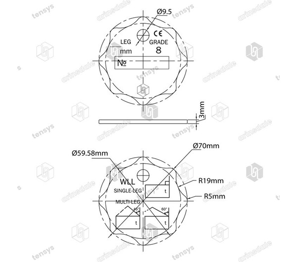 Hackett · Chain Sling ID Tags · Grade 8
