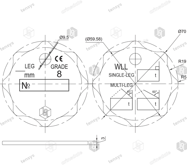 Hackett | Chain Sling ID Tags | Grade 8