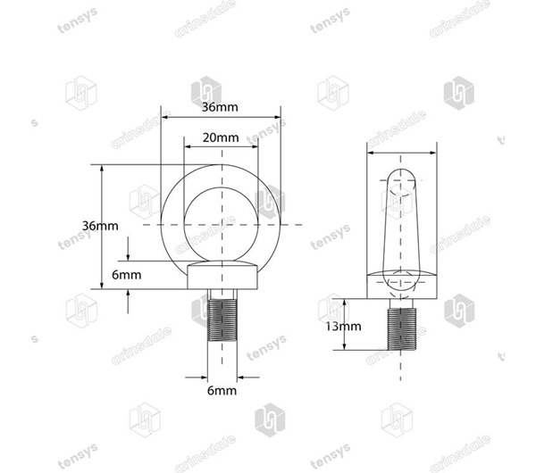 Tensys® · Eyebolts - Collared