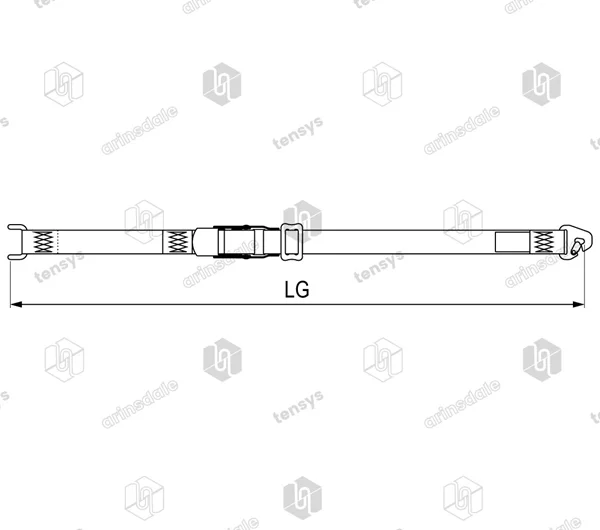 50mm · 700daN · OB+TBS · Curtainside Internal System · Closed Rave Hook + Snap Hook