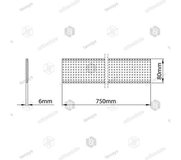 Tensys® · Red · 50mm · Wear Sleeve · Webbing with tyre gripper