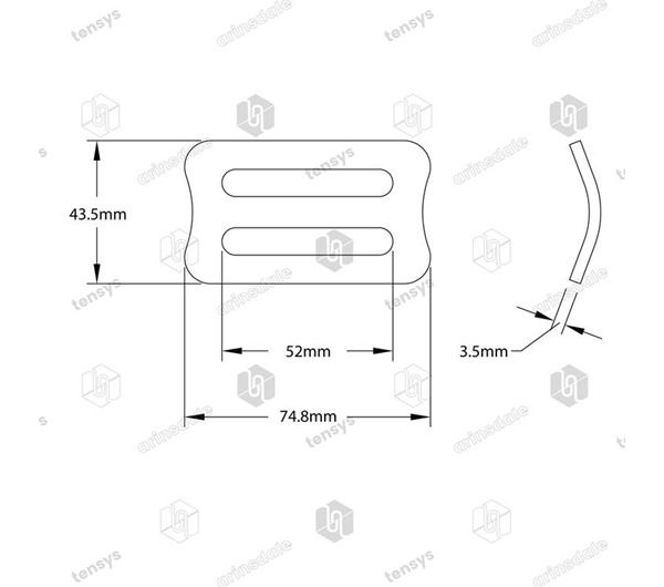 Tensys® · 50mm · 1000daN · Three Bar Slide