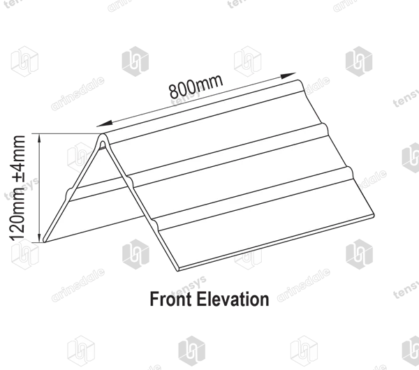 795mm · Plastic Corner Protector · Black