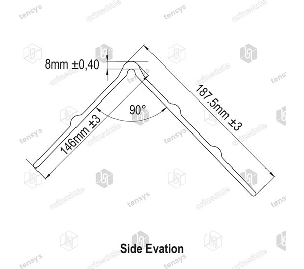 Tensys® · 795mm · Plastic Corner Protector · Black