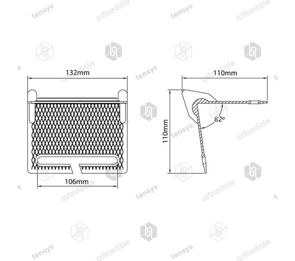 Tensys® · 50mm · Plastic Corner Protector · Red