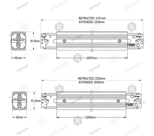 Aluminium Decking Beam - Heavy Duty - To suit E type track
