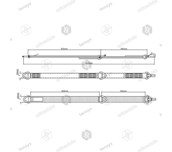 Tensys® · 50mm · 5000daN · Winch Breakaway Strap