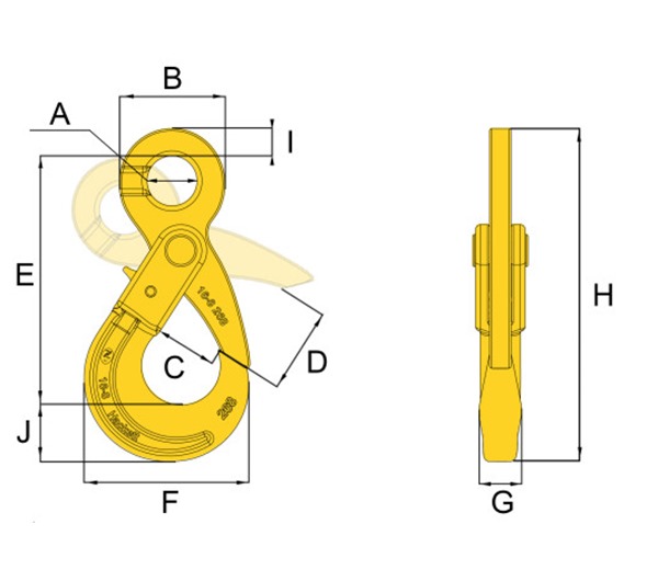 Hack8 Eye Self Locking Hook