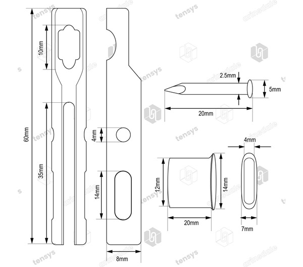 TIR Cable End Terminals · 6mm