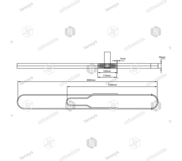 Tensys® · 35mm · 0.5 Tonne · Flat Web Slings - Single Use - Looped Ends