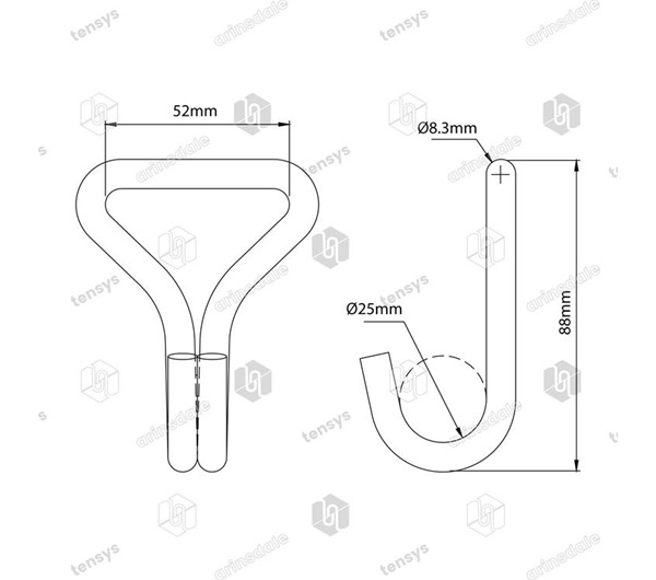 Tensys® · 50mm · 2000daN · Claw Hook