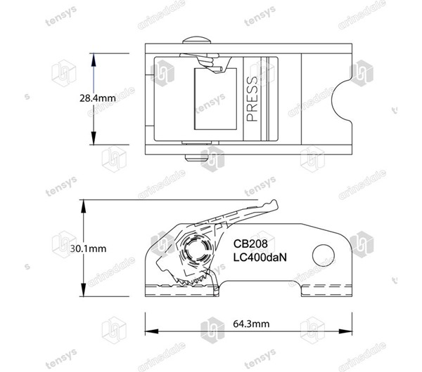 Tensys® · 25mm · 800daN · CB · Cam Buckle