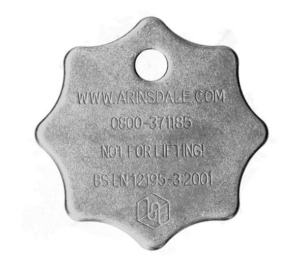 Tensys | LCTAGSS | Stainless Steel ID Tag for Lashing Chains