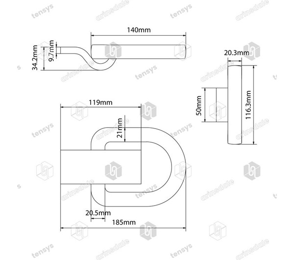 Tensys® · Lashing Ring - Weld On · 5000daN