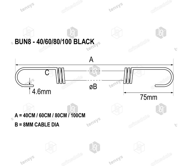 8mm · Bungee Cords · 40daN