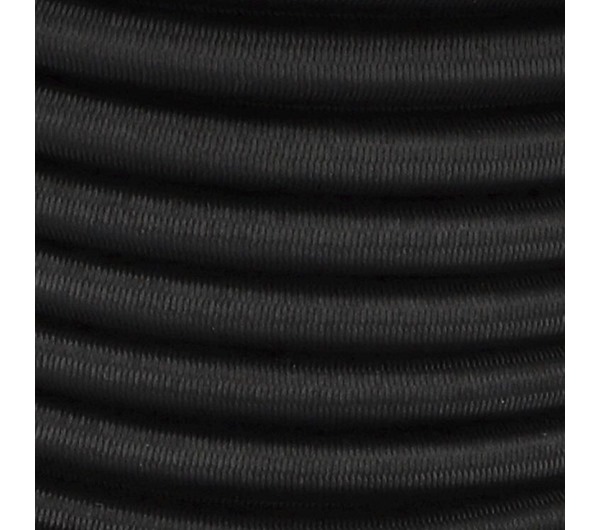 Elastic Shock Cord · Black · 12mm