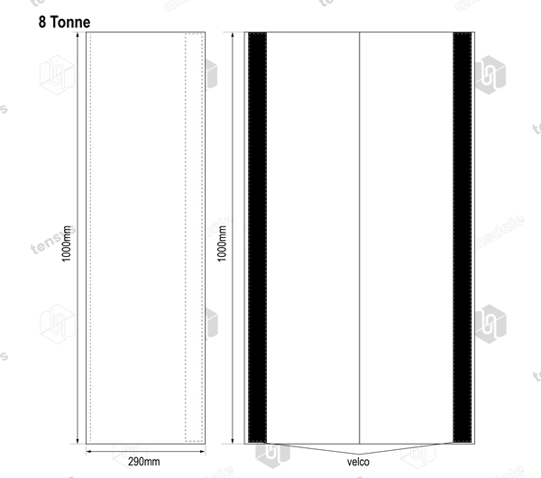 Wear Sleeve to Suit Flat Web Sling 8 Tonne x 1 Metre