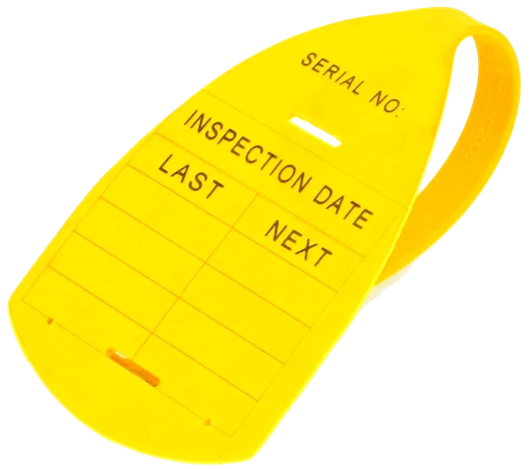 Lifting Gear Tags · Sling ID Tie Tag · Yellow