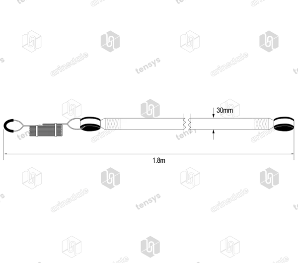 Protekt · ShockAbsorbing Lanyard - Single · 1.8m
