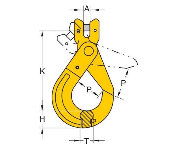 Yoke 8-026 G80 Clevis Self Locking Hook
