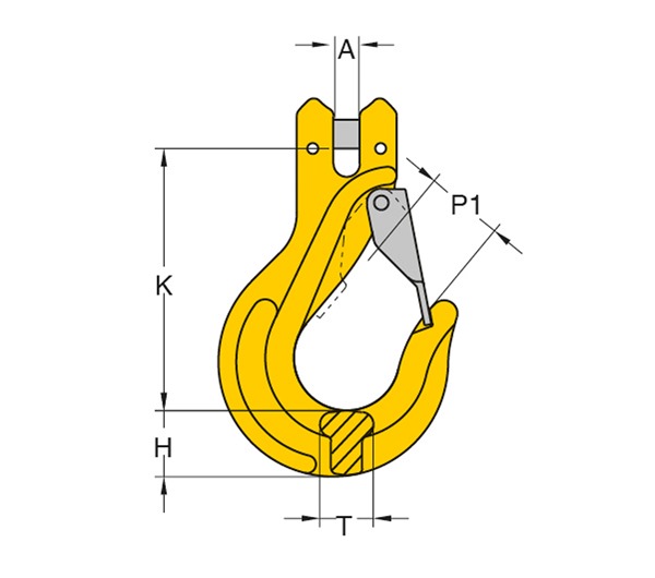 Yoke 8-043S G80 Clevis Sling Latch Hook