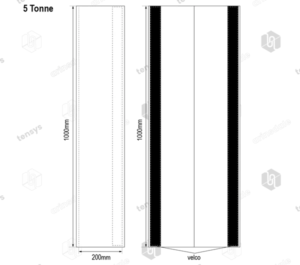 Wear Sleeve to Suit Flat Web Sling 5 Tonne x 1 Metre