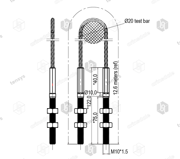 Captive Running Wire with Swaged Terminals